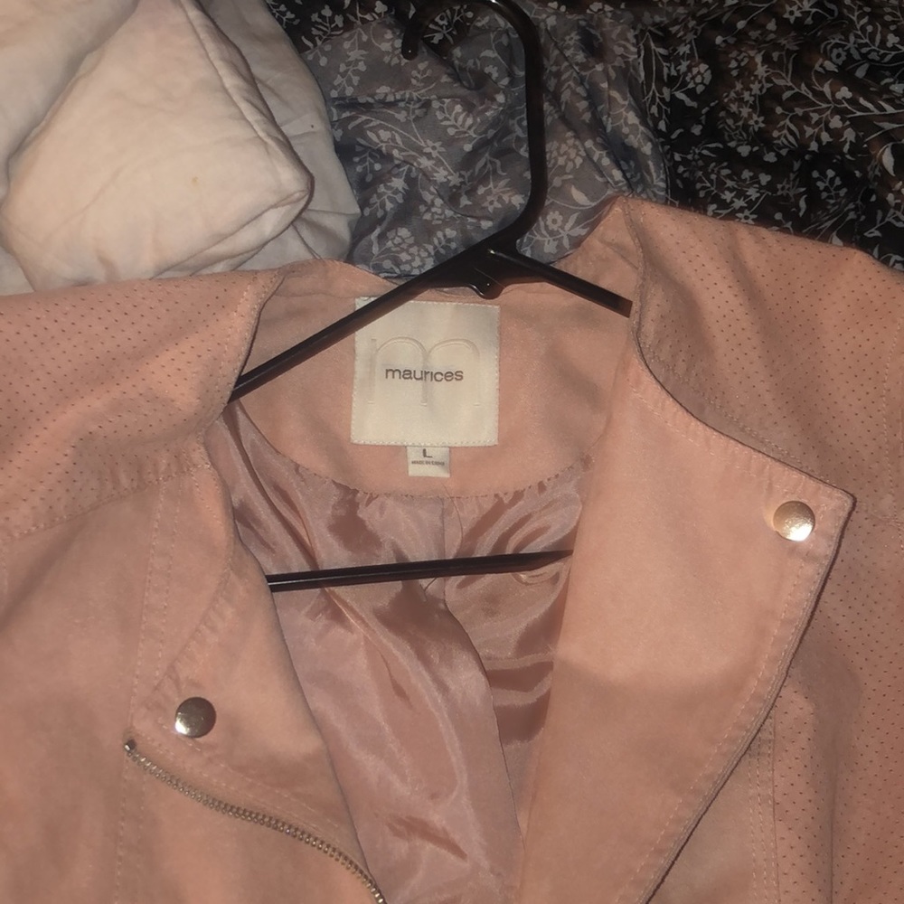 pink biker jacket - Picture 2 of 6